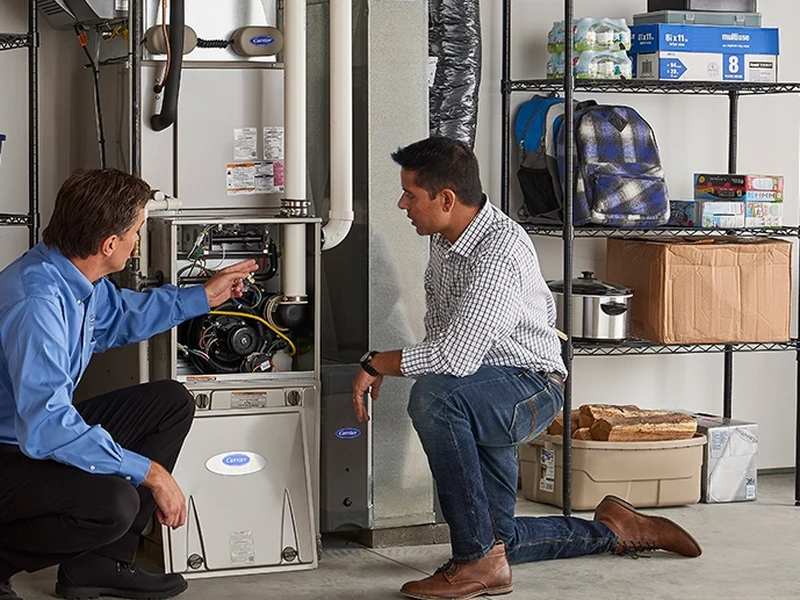 New high-efficiency furnace installation in Livonia MI home